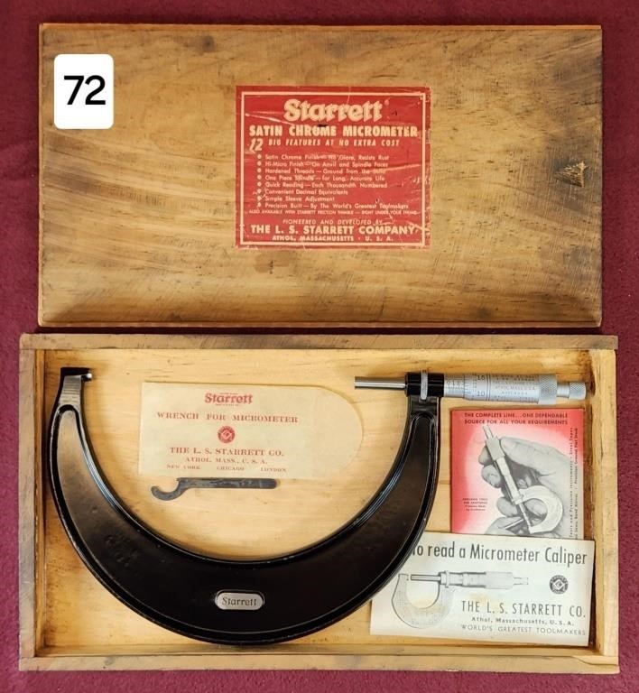 Starrett Satine Chrome No. 436 Micrometer