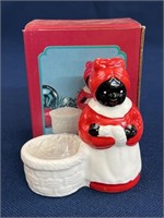 1992 Black Americana tea light candle holder, in