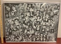 Framed History of Rock and Roll Collage Picture