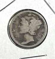 1924-D Mercury Silver Dime, US 10c Coin