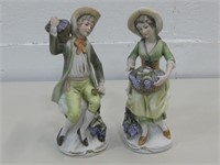 Two Ceramic Homco Statues Tallest 8.25"