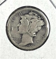 1924 Mercury Silver Dime, US 10c Coin