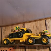 Tonka Toy Construction set- bulldozer, and lowboy