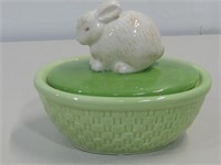 6.5"x 5"x 5" Ceramic Bunny Bowl