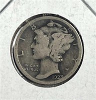 1923 Mercury Silver Dime, US 10c Coin