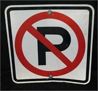 Metal "No Parking" Sign