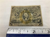 1863 US 5 Cent Fractional Currency Paper Note