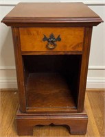 Vintage Nightstand w/ Drawer & Open Cabinet