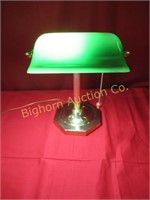 Desk Lamp w/ Green Glass Shade