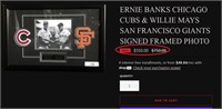 247 - ERNIE BANKS / WILLIE MAYS PLAQUE (A45)