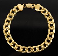 Jewelry 18kt Yellow Gold Curb Chain Bracelet