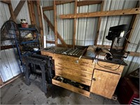 Work Bench , Drill Press, Large Wrenches, Misc