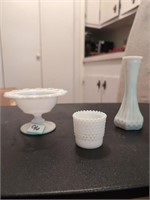 Milk Glass 3 PC lot