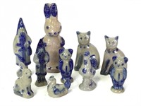 10 Beaumont Bros Pottery Figurines