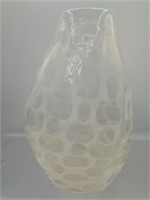 White opalescent glass vase