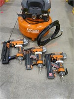 Ridgid 6 Gallon Air Compressor 3 Tool Combo Kit