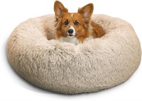Calming Donut Pet Bed, Shag Fur