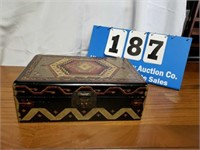 Antique Style Wooden Painted Box