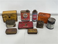 Box Lot Tins Including Household