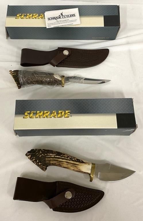 Two  New Boxed Schrade Knives