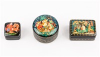 Signed Russian Lacquer Boxes