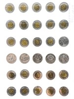 Lot - 25 x Year 2000 Canada $2 Coins & 5 Kennedy U