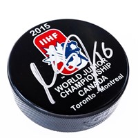 2015 IIHF World Junior Championship Puck Autograph