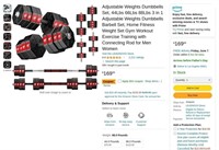 B5097  Adjustable Weights Dumbbells Set 88Lbs