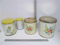 4 Metal Canisters