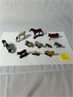Vintage Cast Iron Farm Animals Kid's Toys