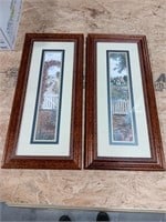 Pictures country fence scene 13x28 wood frames