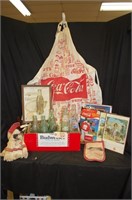 Coca-Cola Memrobilia- Bottles, Towels, Books