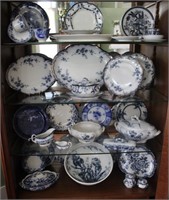 Various Mixed Blue & White China Dishes