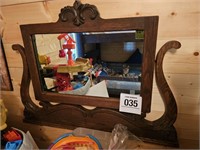 Vintage dresser top mirror 18" x 22" mirror only