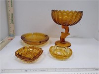 Indiana Glass Pedestal Dish & Ashtray 3