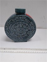 Aztec Motif Ceramic Decanter