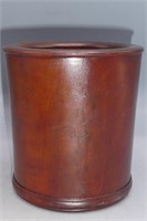 CHINESE BOXWOOD CYLINDRICAL BRUSH POT