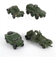 FOUR DINKY ARMY VEHICLES