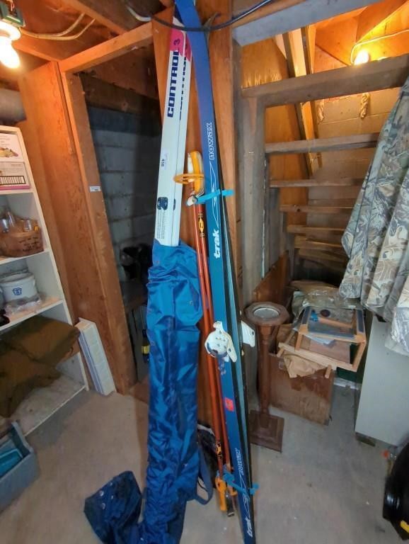 2 SETS OF SKIS, AND PAIR OF BOOTS