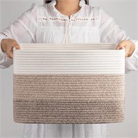 OIAHOMY Rectangle Woven Storage Basket - Nursery C