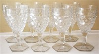 8 Fostoria American 7" Water Goblets