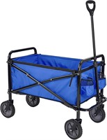 Amazon Basics Collapsible Folding Wagon, Blue