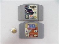 2 jeux pour Nintendo 64, Nascar et NBA