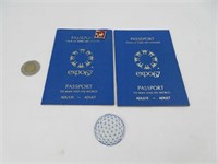 2 passeports avec pins Expo 67
