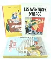Hergé. Les aventures d'Hergé. Lot de 3 volumes