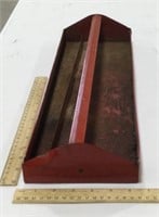 Red metal tool tray