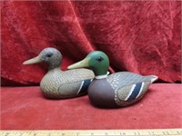 Pair Beuth Bros Seward, IL Mallard duck decoys.