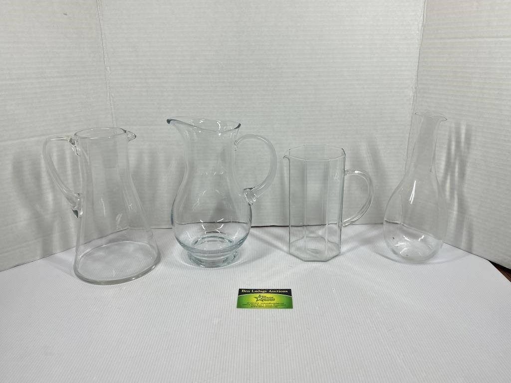 4 Glass Pitchers