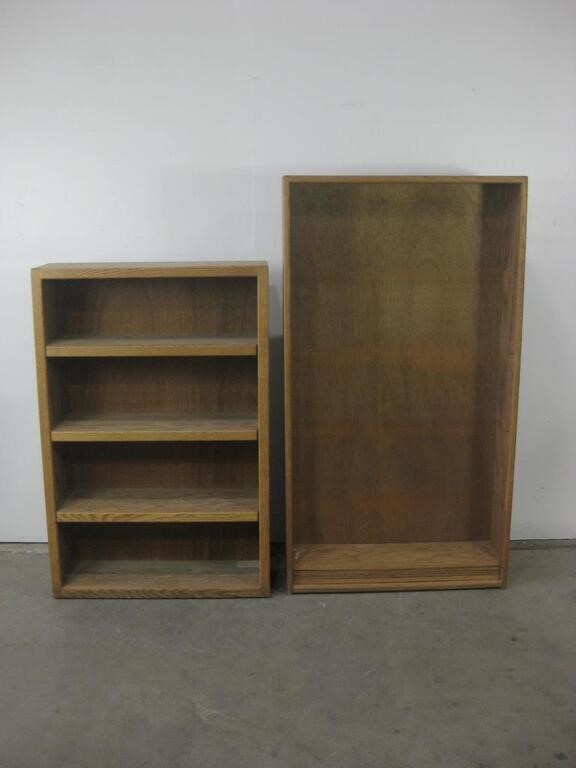 Two Wood Bookshelves See Info
