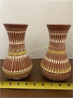 Pair of Signed Navajo Pottery Vessels